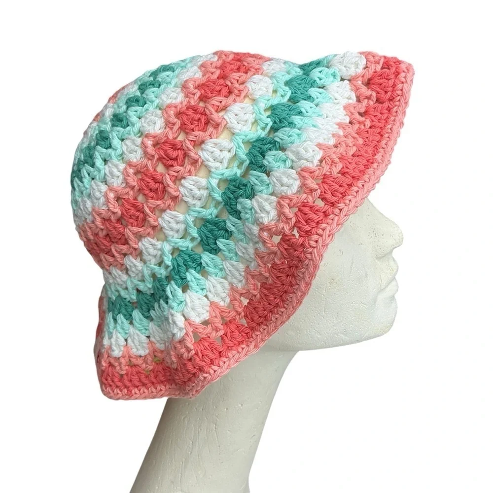 The Kelp Crochet Bucket Sun Hat Cotton Yarn Handcrafted Handmade by Seller - Picture 9 of 14